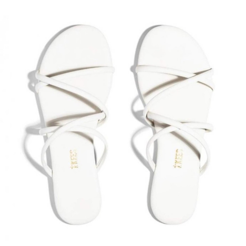 TKEES Women's Sloan Sandal in Cream White Strappy Size 8 New